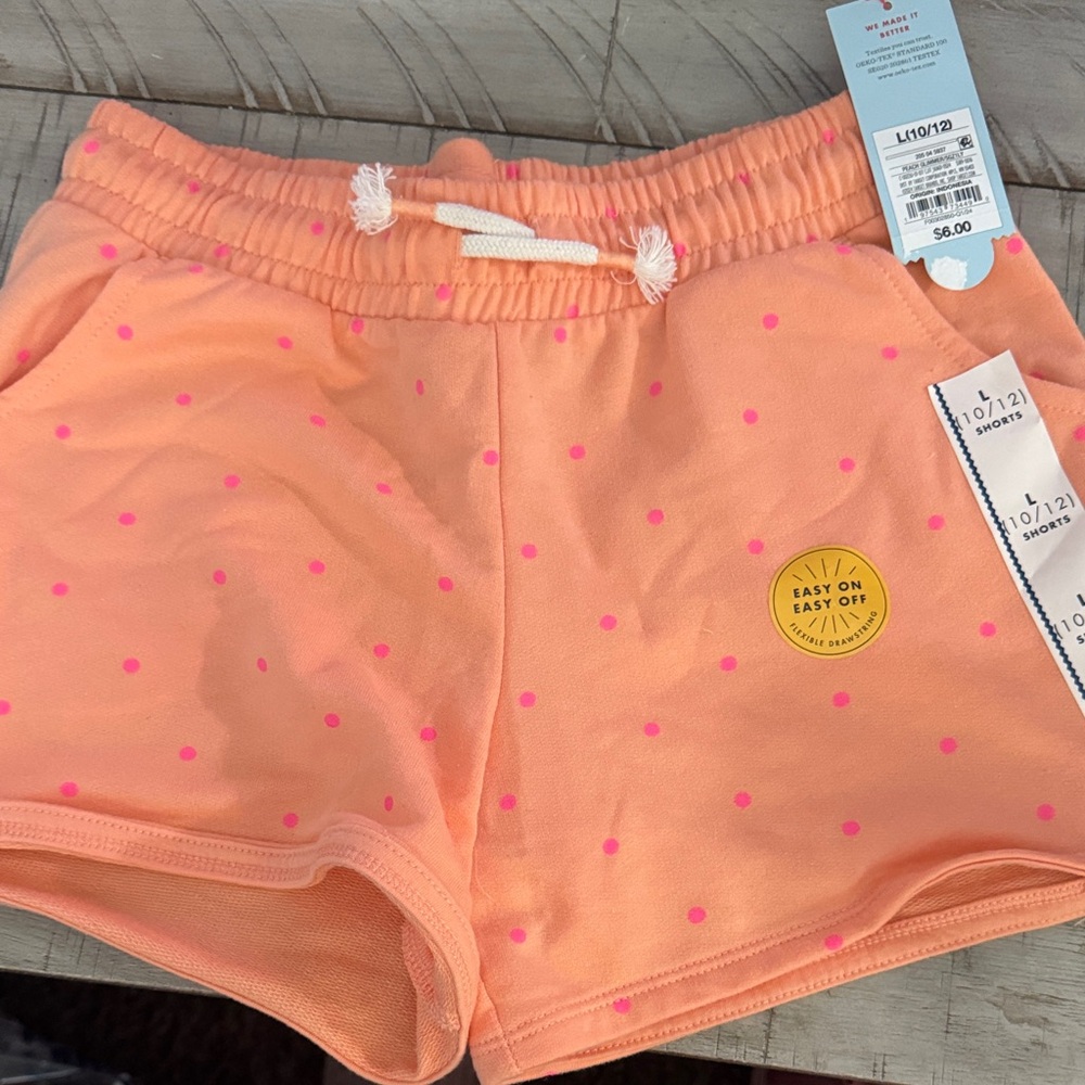 Cat & Jack Orange Polka Dot Kids Shorts